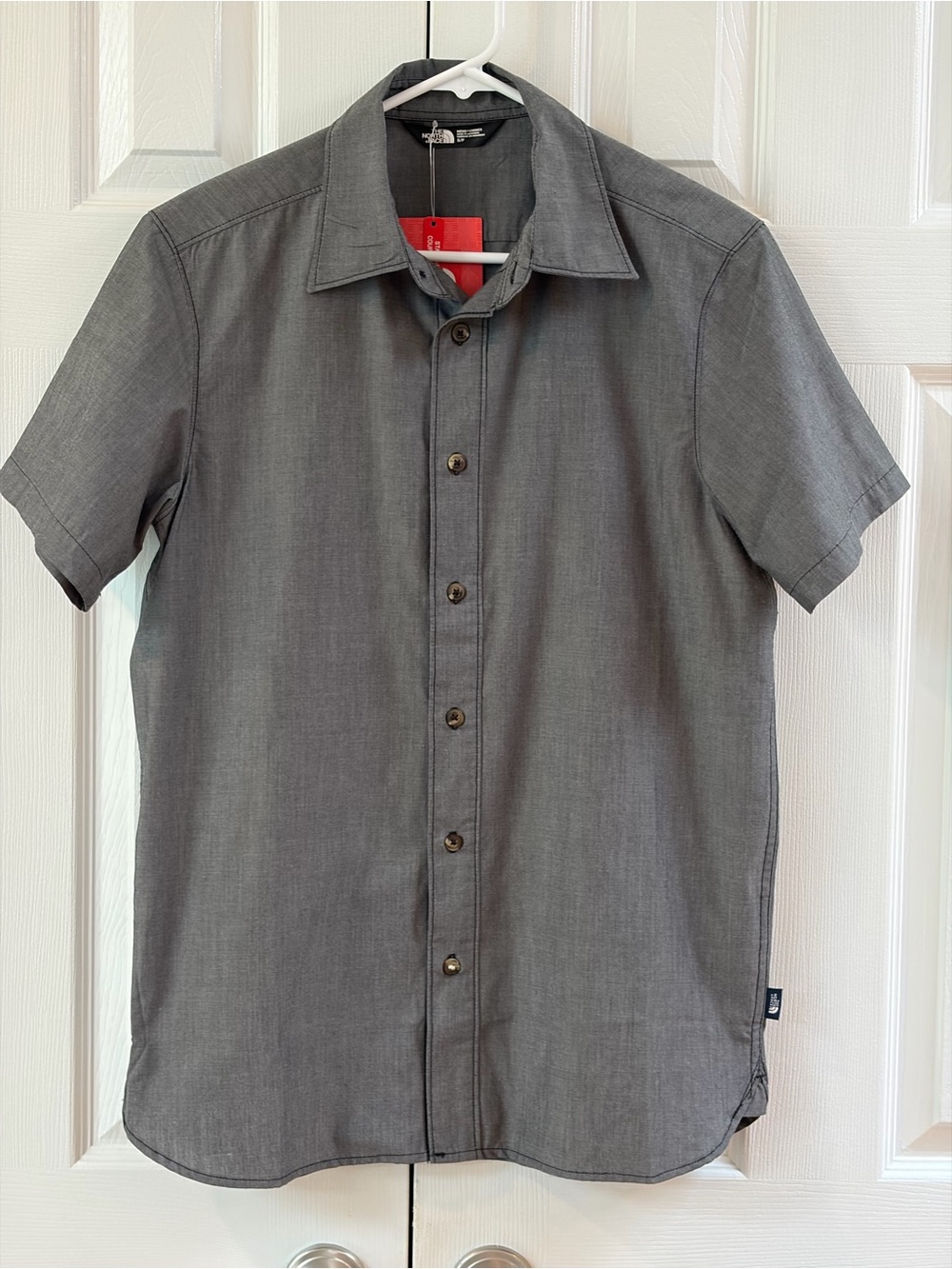 The North Face Slate Gray Short Sleeve Button Up Shirt Size S